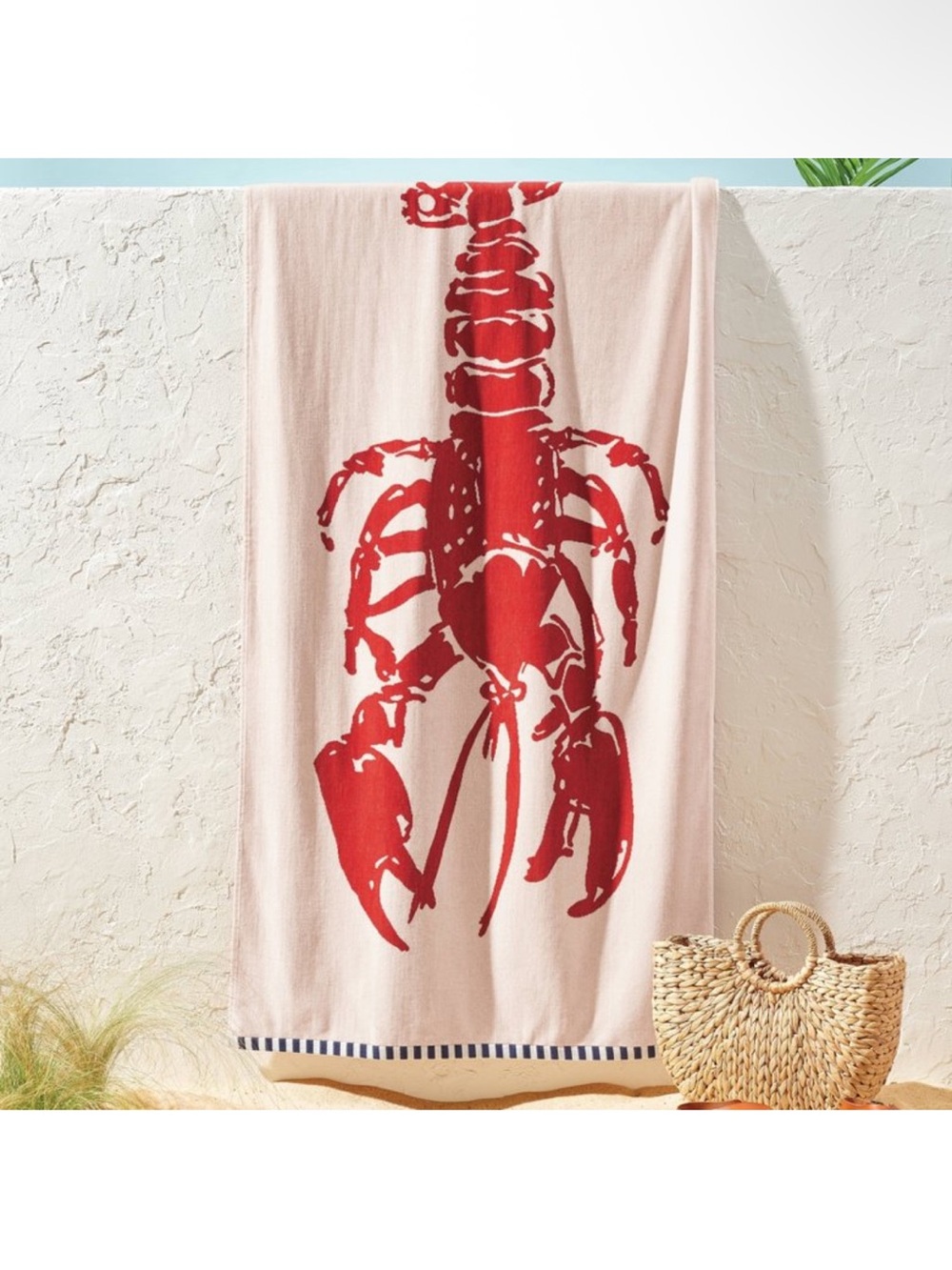 36"x72" Lobster Oversized Beach Towel